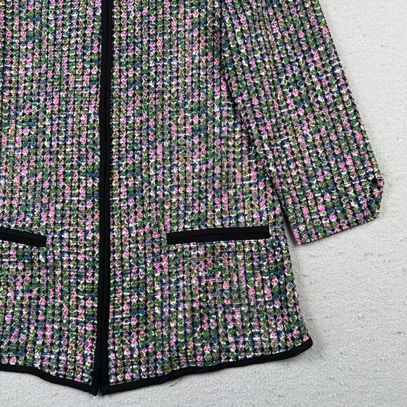 Paola Poggi Italy Knit Jacket Women’s 34 Multicolor Long Sleeve Round Neck - Picture 4 of 16